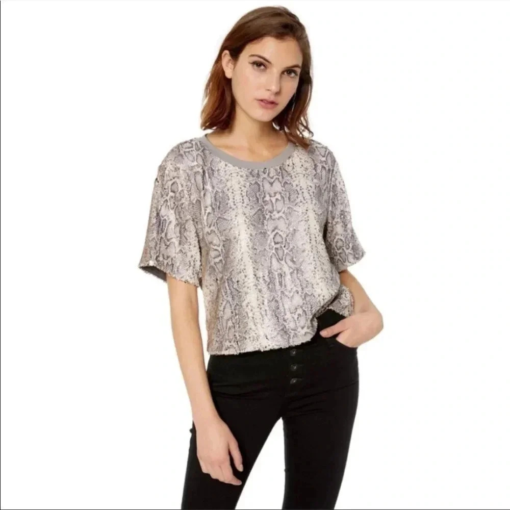 Ramy Brook snake sequin top